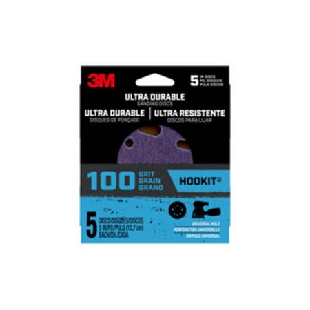 

3M 27260 Power Sanding Disc 5 in Dia 100 Grit