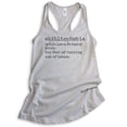 thumbnail image 1 of Abibliophobia A Fear Of Running Out Of Books Tank Top, Ladies Racerback Tank Top, Book Lover Reading Tank, Silver Gray, Small, 1 of 3