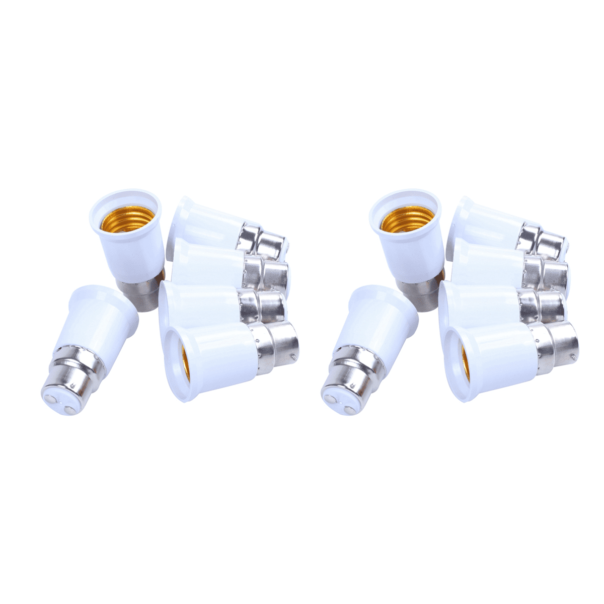 12 x BC Cap B22 To E27 ES Screw Light Bulb Lamp Base Socket