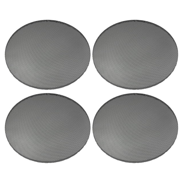 Unique Bargains 4 Pcs Universal 7 Inch Speaker Grills Mesh for Audio Subwoofer 182x6.5mm Grille without Frame Black
