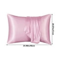 thumbnail image 3 of 2 Pcs Emulation Silk Satin Pillowcase Comfortable Pillow Cover Pillowcase For Bed Throw Hair Beauty Pillow Covers, 3 of 8
