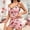 Pink, variant on LIZUOJUN Pajamas For Women Set Heart Print Camisole Tops 2 Piece Sleepwear Summer Shorts Loungewear Soft Breathable Lightweight Cozy Home Pajamas - L
