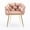 Pink, variant on UBesGoo Single Sofa Chair, Manicure Table Back Chair with Velvet, Dresser Stool with Modern Leisure, Beign