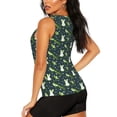 thumbnail image 3 of Lsque Green Frogs Printed Workout Tank Tops for Women, Athletic Sports Tank Tops, Compression Sleeveless Dry Fit Shirts,Sleeveless Yoga Shirt-X-Large, 3 of 9