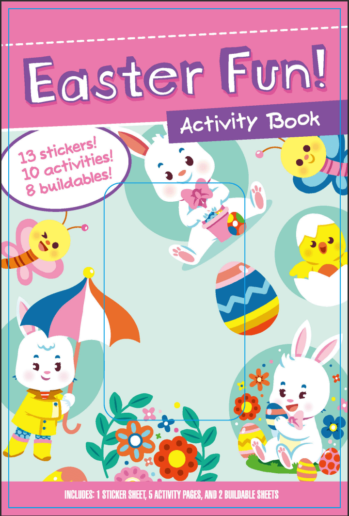 Way To Celebrate Easter Fun Activity Book. Basket Stuffer. Features: Paper Book with Stickers