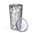 thumbnail image 2 of Cute Black and White Cartoon Line Drawing Dog 10oz Tumblers Stainless Steel Tumbler with Lid and Straw,Vacuum Insulated Double Wall Travel Tumbler Cups with Cleaning Brush for Coffee, Tea, 2 of 4