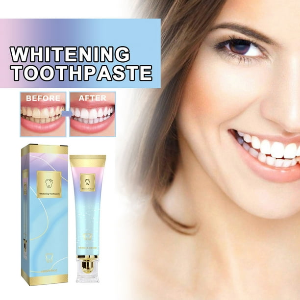 Pasta de dientes blanqueadora, limpieza, aliento fresco, dientes brillantes, pasta de dientes de melocotón, 100 g, pasta de dientes