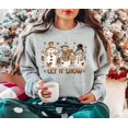 thumbnail image 3 of Let It Snow Snowman Sweater Shirt | Cozy Winter Holiday Graphic Sweatshirt, 3 of 8