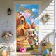 thumbnail image 4 of Cubiertas de Puerta de Vacaciones para la Puerta Delantera 90x180cm Cortina Temática de Pascua, Decoraciones de la Puerta Delantera de Pascua para la Pared Y el Mantel de la Fiesta, 4 of 6