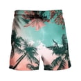 thumbnail image 3 of Men's Hawaii Printed Shorts Drawstring Elastic Waist Casual Loose Boardshorts Summer 2025 Fashion Beachwear Multicolor,M, 3 of 5