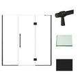 thumbnail image 3 of Transolid Ehtf745267610c-Bk Elizabeth 76" High X 74-1/2" Wide Hinged Semi Frameless Shower, 3 of 7