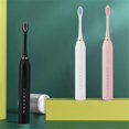 thumbnail image 2 of Electric Toothbrush USB Rechargeable Sonic 6 Modes Kids Adults Brush 4 Heads New, 2 of 5