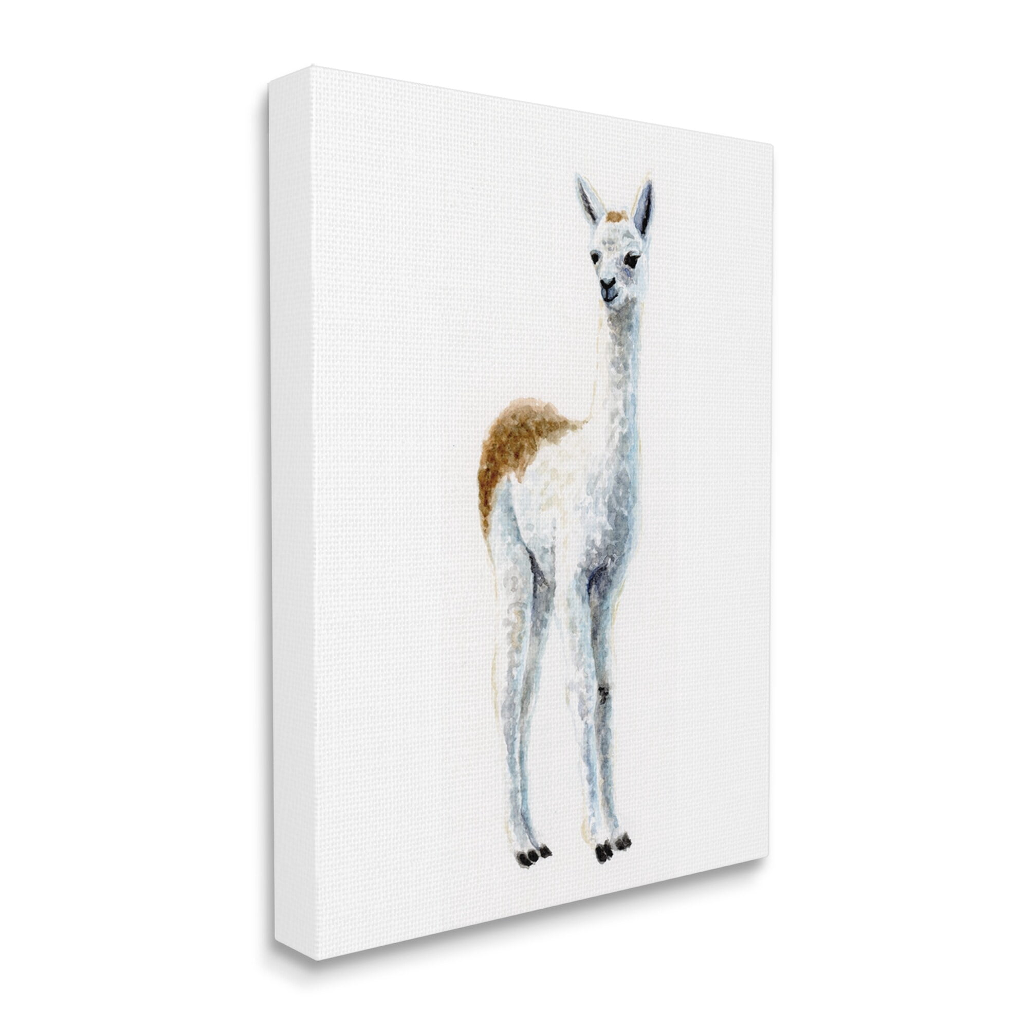 Stupell Industries Alpaca Animal Watercolor Portrait Children's Nursery Wildlife, 16 x 20,Design by Fox Hollow Studios