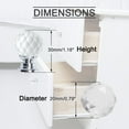 thumbnail image 4 of Uxcell 0.79"x1.18" Wardrobe Dresser Door Knobs Pull Handle Crystal Silver Color 10pcs, 4 of 7