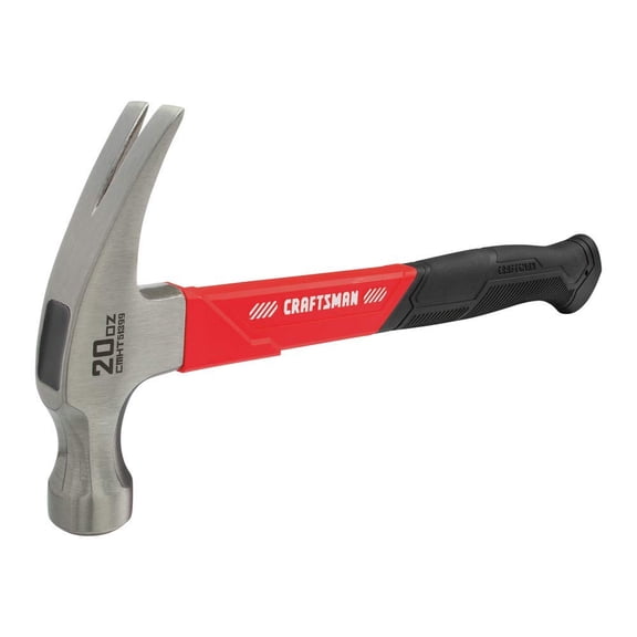 Craftsman 20 oz. Claw Hammer Steel Head Fiberglass Handle 12.75 in. L Smooth Face