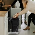 thumbnail image 3 of ZENSTYLE Durable 2 Pack Pull Out Trash Garbage Can 35 Quart Sliding Kitchen Waste Container Saving Space Indoor, 3 of 8