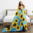 thumbnail image 4 of Sunflower Blanket Plush Lightweight Soft Flannel Fleece Throw Blankets Bedding for Bed Sofa Couch Living Room 60"X50", 4 of 6
