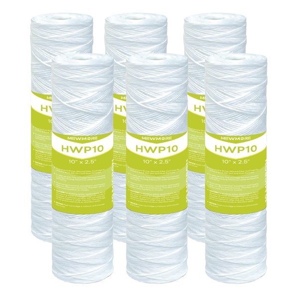 Cartucho de filtro de agua MewMore 10 Micron Whole House x6