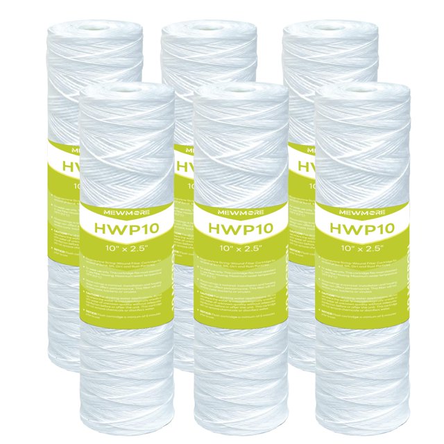 Cartucho de filtro de agua MewMore 10 Micron Whole House x6