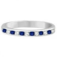 thumbnail image 2 of Channel-Set Blue Sapphire and Diamond Ring 14k White Gold (0.40ct), 2 of 4