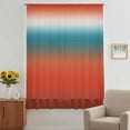 thumbnail image 3 of Red Teal Ombre Sheer Curtains 108 Inches Extra Long, Modern Gradient Abstract Art Light Filering Curtains, Privacy Drapes Simi Floor to Veiling Curtain for Living Room Bedroom Large Window Treatment, 3 of 9