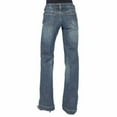 thumbnail image 2 of Stetson 0214 Ladies Trouser Style Western Jean Open Pkt W/Stitched Cirlce Blue, 2 of 4