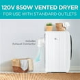 thumbnail image 7 of BLACK+DECKER BCED15 Compact Clothes Dryer, 1.5 Cu. Ft. 850W Electric Dryer, 120V Vented Portable Dryer with Stainless Steel Drum, Mini Dryer for 3.3 lbs. of Laundry for Standard Wall Outlet, 7 of 7