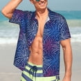 thumbnail image 7 of Pofeuu Ireworks In The Night Sky Print Hawaiian Shirt for Men Sleeves Casual Button Down Summer Beach Dress Shirts T-Shirts,3X-Large, 7 of 7