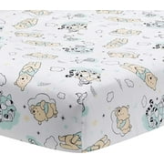 Lambs & Ivy Disney Baby Winnie The Pooh Hugs White Fitted Crib Sheet