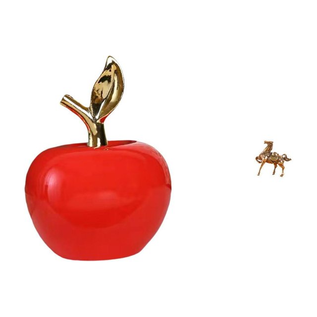 Adorno de cerámica con forma de fruta y caballo, ideal para el hogar, , la sala de estar o como regalo vintage. Figura decorativa para estan