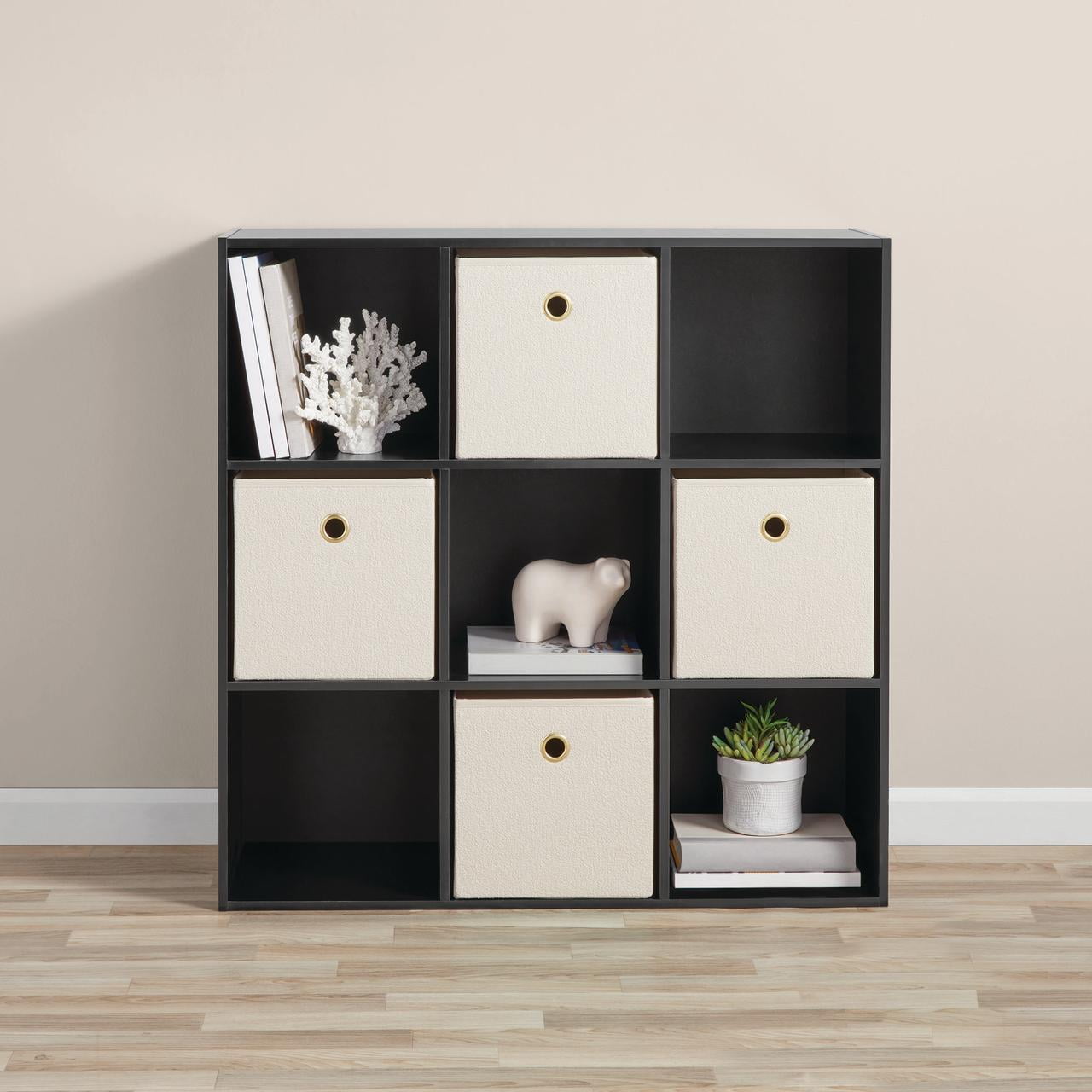 Mainstays 9 Cube Storage Organizer, Black