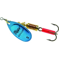 Mepps Aglia In-Line Spinner 1/4 oz, Plain Treble Hook, Blue & Platinum Blade, B3