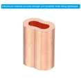 thumbnail image 4 of Unique Bargains 3/16"/ 5mm Wire Rope Loop Sleeve, 5 Pack Copper Double Ferrule Duplex Crimping Loop Sleeve, Golden, 4 of 5