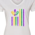 thumbnail image 4 of Inktastic Mardi Gras Flag 2 Women's V-Neck T-Shirt, 4 of 5