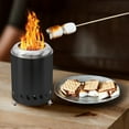 thumbnail image 2 of LEEYNEER 1 Pce Brasero de Table Mini Portable - Sac de Transport Compact en Acier Inoxydable pour Intérieur/extérieur, Alimenté par Granules/bois, Inclus, Parfait pour les S‘mores, le Camping, les Rassemblements dans la Cour Arrière - 7,8” H, 2 of 6