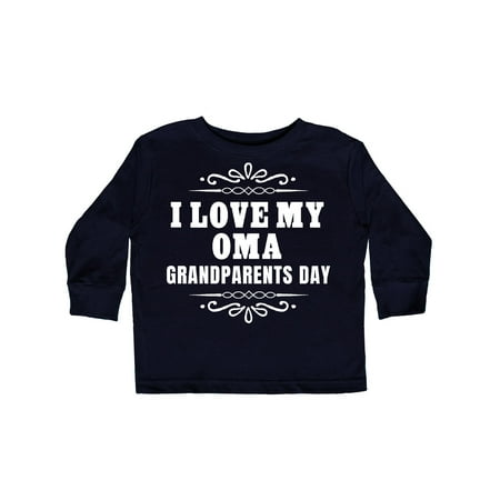 

Inktastic Grandparents Day I Love My Oma Gift Toddler Boy or Toddler Girl Long Sleeve T-Shirt