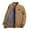 Khaki, variant on Dagugfen Mens Jacket Zip up Stand Collar Loose Comfy Warm Workwear Casual Camping Jacket Fall Winter