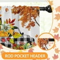 thumbnail image 6 of Mloabuc Hello Pumpkins Kitchen Window Curtains and Valances Set 36 Inch, Fall Farmhouse Buffalo Plaid Truck Harvest Short Tier Curtain for Cafe Living Room Bathroom, Autumn 3 Pieces Set Kitchen Decor, 6 of 6