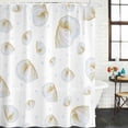 thumbnail image 2 of White Conch Coastal Shower Curtain, Waterproof Shower Curtains for Bathroom, Nautical Summer Beach Ocean Sea Washable Fabric Bathtub Curtain Set Bath Decor with 12 Hooks 72"x78", 2 of 8