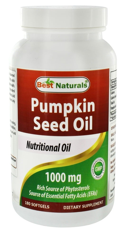 Best Naturals Pumpkin Seed Oil 1000 mg. 180 Softgels Walmart Canada
