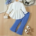 thumbnail image 3 of WOYY Toddler Girls Clothes Sets Cotton Patchwork Long Sleeve Shirt Pants Outfits, Sizes 3-4T, 3 of 8