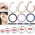 thumbnail image 4 of HOOUN Surgical Steel Hoop Nose Ring Lip Ear Septum Helix Body Piercing Small Jewelry-blue-1.2x6mm, 4 of 9