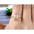 thumbnail image 6 of SHREENATHJEWELRY 8x6 MM / 1.5 Ct Morganite Engagement Ring - Half Halo Moissanite Birthday Gift for Women, 6 of 9
