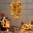 thumbnail image 4 of Fall Wreaths for Front Door, Fall Teardrop Swag Artificial Maple Leaves Wreath for Indoor Outdoor Farmhouse Home Wall Window Festival Wedding Decor, 4 of 5