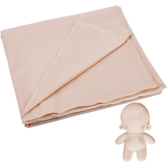 Making Fabric 59x59inch Soft Skin Plush Fabric Cloth Skin Color Skin Fabric Lightweight Polyester Body Fabric for Sewing Puppet Crochet Animals Apparel