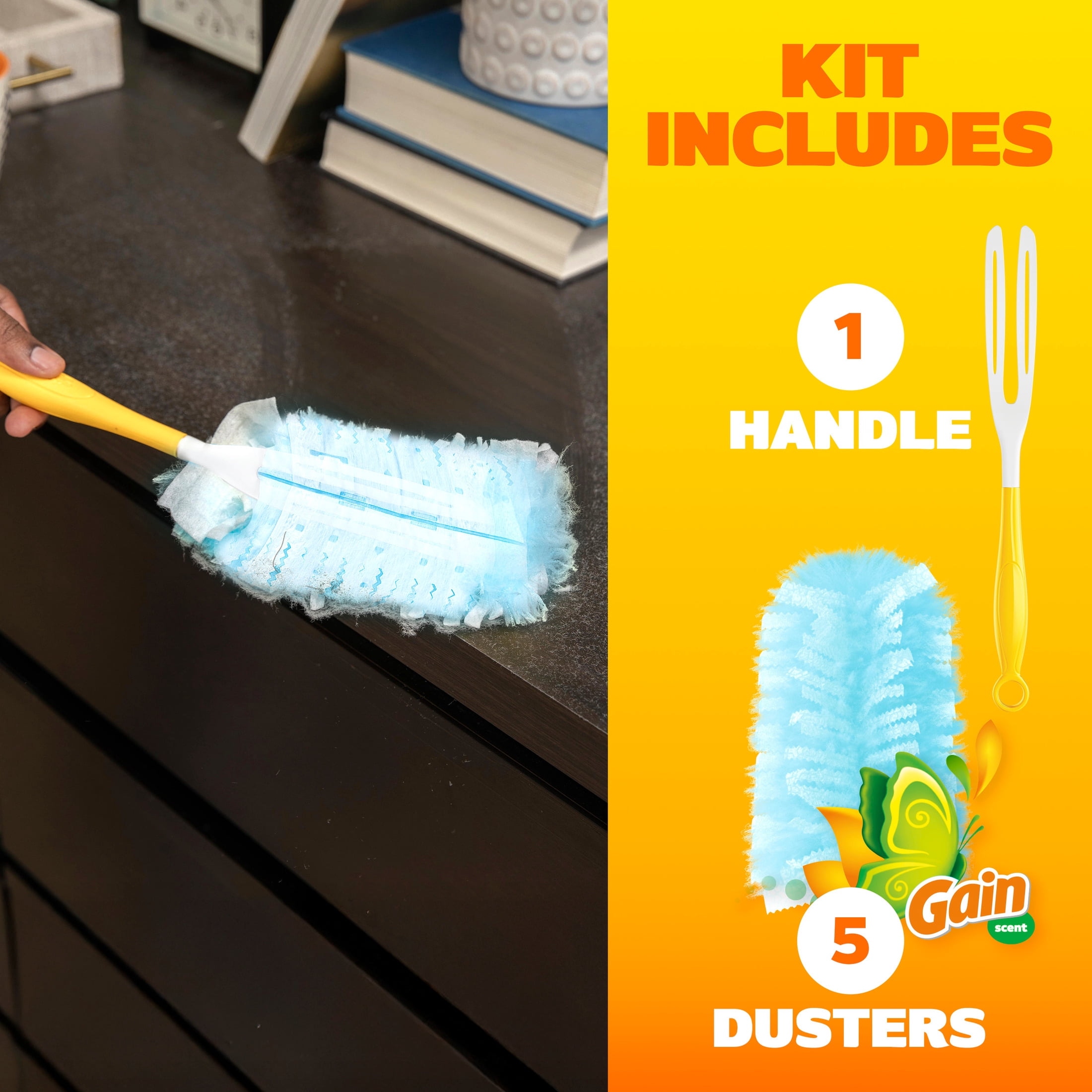 Swiffer Dusters Cleaning Kit, Feather Duster Alternative, Gain