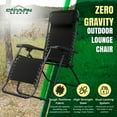 thumbnail image 2 of Caravan Chaise Longue de Patio Extérieure Pliante à Gravité Zéro Sports, Noire, 2 of 10
