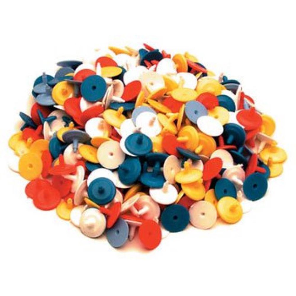 Flat Golf Ball Markers 25 ct Assorted Colors Plastic