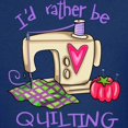 thumbnail image 3 of CafePress - I'd Rather Be Quilting Kids Dark T Shirt - Dark T-Shirt Kids XS-XL, 3 of 4