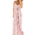thumbnail image 3 of Baohd Été Femmes Strappy pour Cami Rayé Longue Robe Boho Maxi Rose XL, 3 of 6